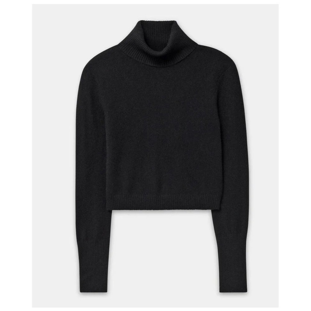 Naadam Womens 100% Cashmere Sweater M Black Turtleneck Long Sleeve Minimalist